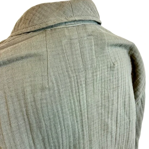 MADEWELL Green Dorset Casual Blazer Jacket Sz M Office Work Lagenlook Lightspun - Picture 8 of 13